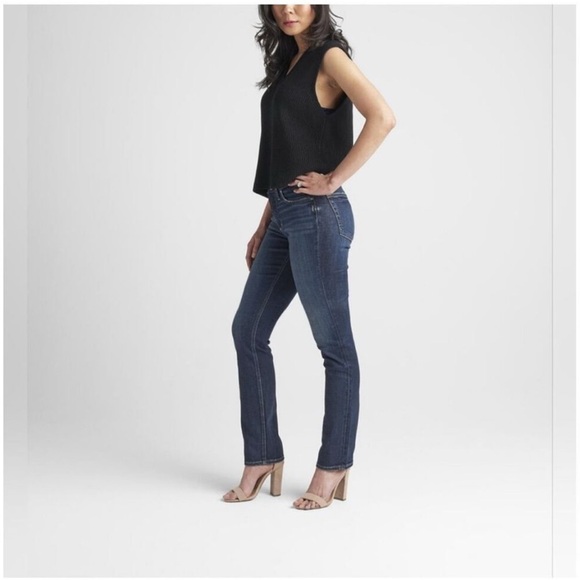 Silver Jeans Co size 27 most wanted straight blue jeans denim - Picture 2 of 6